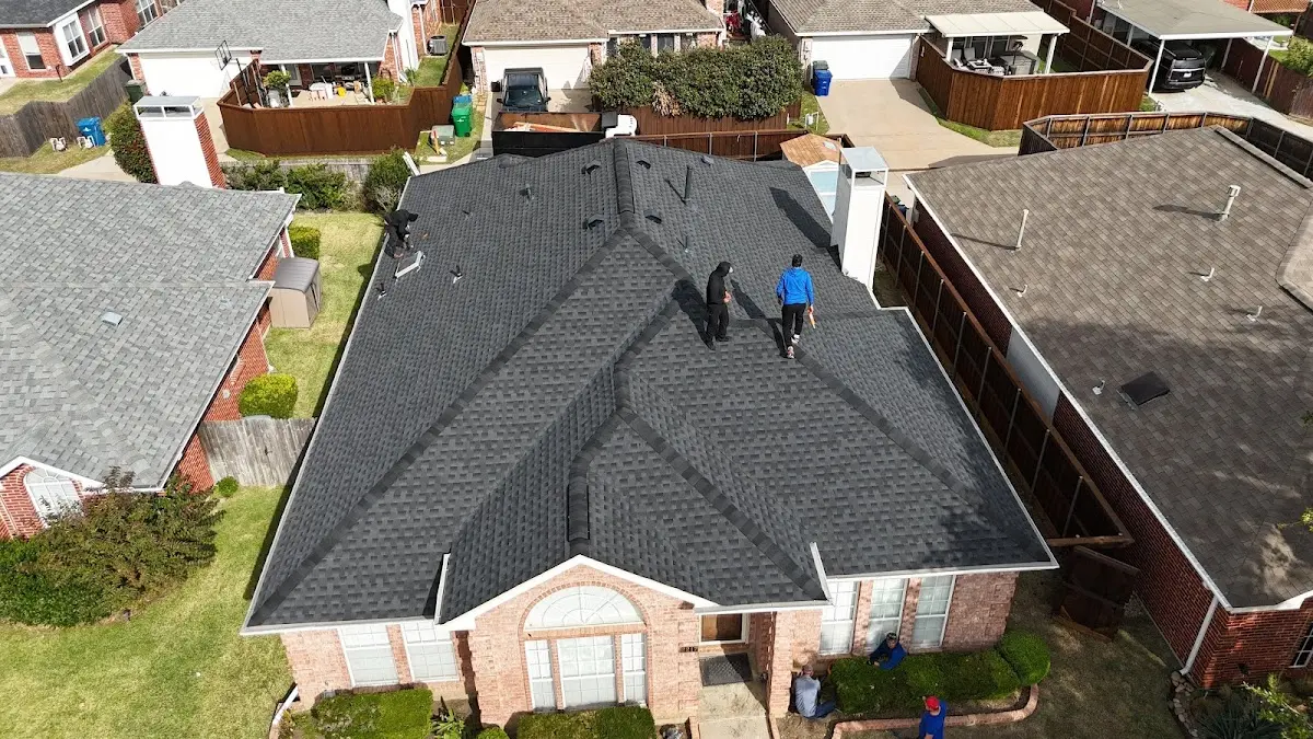 Slate & Tile Roof Repair work in progress on a Germantown property